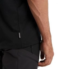 Icebreaker Merino Tech Lite II Mens T-Shirt Ski Rider Black 2XL -Cheap Icebreaker Shop 0a59j1001 5 1