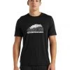 Icebreaker Merino Tech Lite II Mens T-Shirt Icebreaker Mountain Black -Cheap Icebreaker Shop 0a59j2001 1