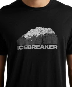 Icebreaker Merino Tech Lite II Mens T-Shirt Icebreaker Mountain Black -Cheap Icebreaker Shop 0a59j2001 5