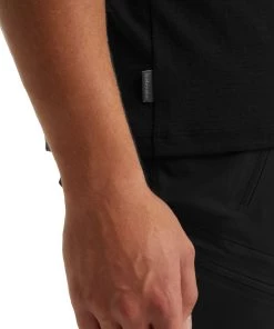 Icebreaker Merino Tech Lite II Mens T-Shirt Move To Natural Mountain Black -Cheap Icebreaker Shop 0a59j3001 5