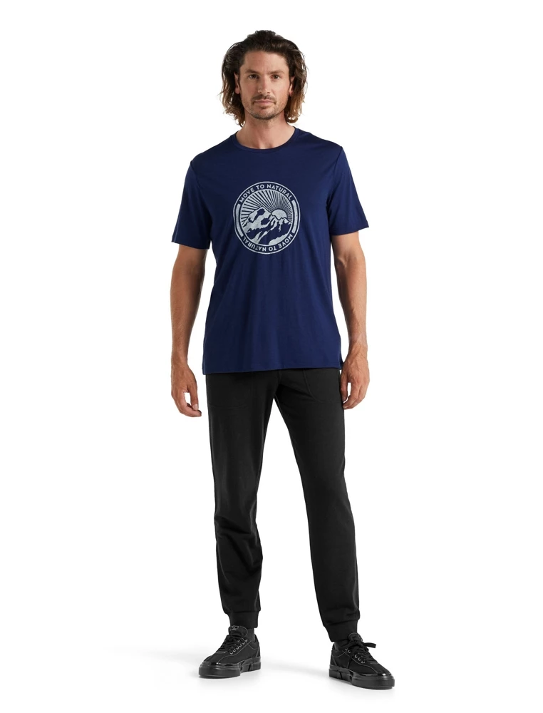 Icebreaker Merino Tech Lite II Mens T-Shirt Move To Natural Mountain Royal Navy M 5 Icebreaker Merino Tech Lite II Mens T-Shirt Move To Natural Mountain Royal Navy M - Image 3