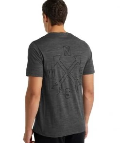 Icebreaker Merino Tech Lite II Mens T-Shirt Nonetwork Grey XL -Cheap Icebreaker Shop 0a59j6004 4