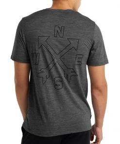 Icebreaker Merino Tech Lite II Mens T-Shirt Nonetwork Grey XL -Cheap Icebreaker Shop 0a59j6004 5