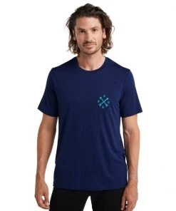 Icebreaker Merino Tech Lite II Mens T-Shirt Nonetwork Royal Navy XL