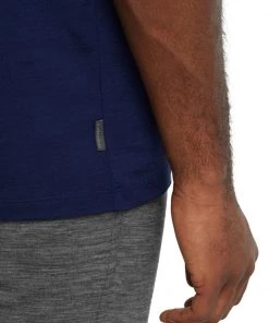 Icebreaker Merino Tech Lite II Mens T-Shirt Nature's Compass Royal Navy -Cheap Icebreaker Shop 0a59j8466 7