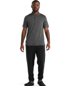 Icebreaker Merino Tech Lite II Mens Polo Shirt Gritstone Heather L -Cheap Icebreaker Shop 0a59lc004 3 1