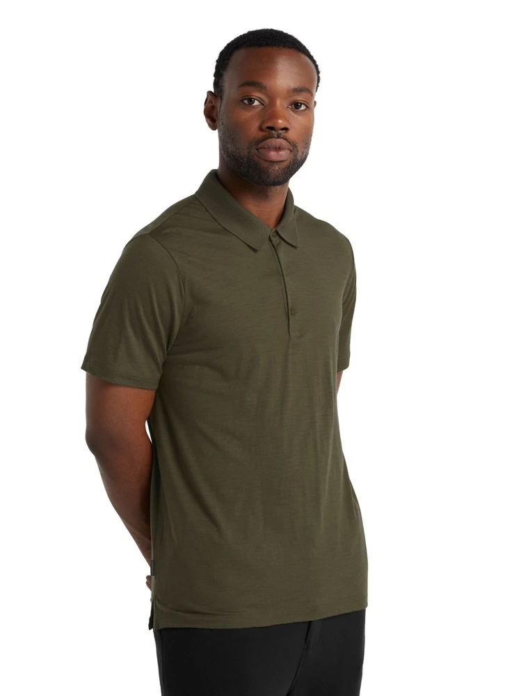Icebreaker Merino Tech Lite II Mens Polo Shirt Loden 6 Icebreaker Merino Tech Lite II Mens Polo Shirt Loden - Image 4