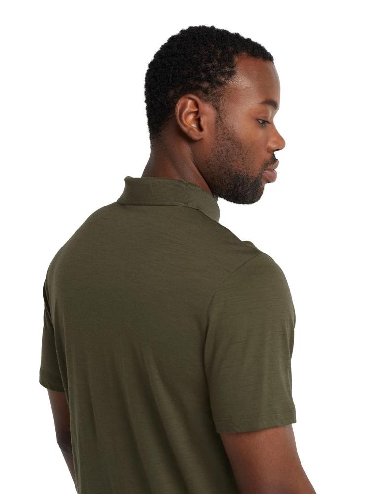 Icebreaker Merino Tech Lite II Mens Polo Shirt Loden 7 Icebreaker Merino Tech Lite II Mens Polo Shirt Loden - Image 5