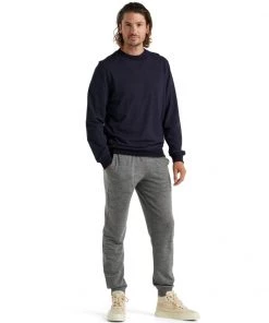 Icebreaker Merino Hybrid Central Mens Long Sleeve Sweatshirt Midnight Navy -Cheap Icebreaker Shop 0a59lg401 3