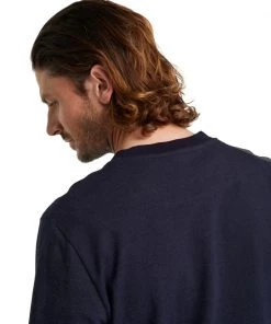 Icebreaker Merino Hybrid Central Mens Long Sleeve Sweatshirt Midnight Navy -Cheap Icebreaker Shop 0a59lg401 4