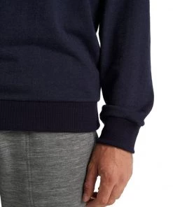 Icebreaker Merino Hybrid Central Mens Long Sleeve Sweatshirt Midnight Navy -Cheap Icebreaker Shop 0a59lg401 6