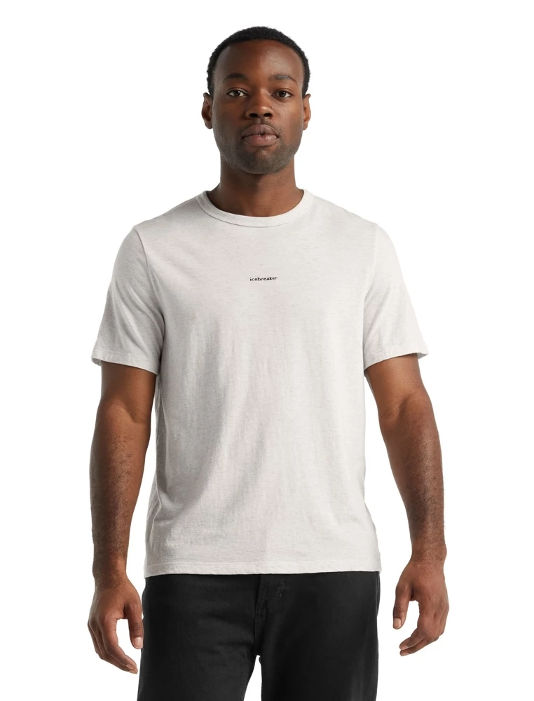 Icebreaker Merino Hybrid Central Mens T-Shirt Cream 3 Icebreaker Merino Hybrid Central Mens T-Shirt Cream