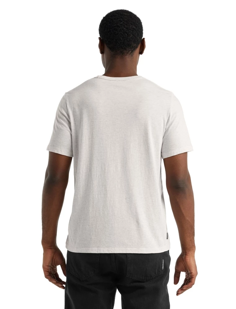 Icebreaker Merino Hybrid Central Mens T-Shirt Cream 4 Icebreaker Merino Hybrid Central Mens T-Shirt Cream - Image 2