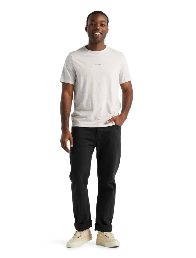 Icebreaker Merino Hybrid Central Mens T-Shirt Cream 5 Icebreaker Merino Hybrid Central Mens T-Shirt Cream - Image 3