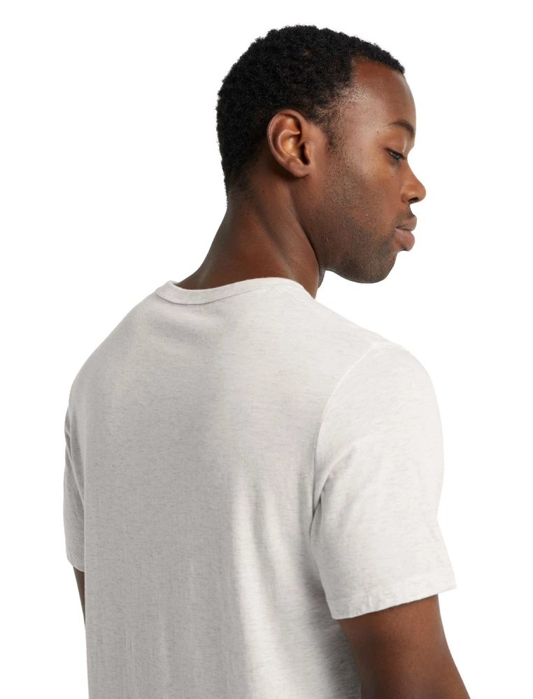 Icebreaker Merino Hybrid Central Mens T-Shirt Cream 6 Icebreaker Merino Hybrid Central Mens T-Shirt Cream - Image 4
