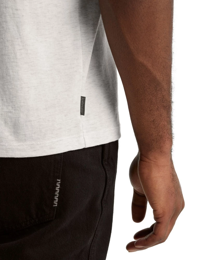 Icebreaker Merino Hybrid Central Mens T-Shirt Cream 9 Icebreaker Merino Hybrid Central Mens T-Shirt Cream - Image 7
