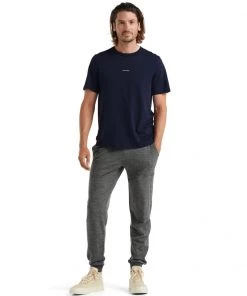 Icebreaker Merino Hybrid Central Mens T-Shirt Navy Blue -Cheap Icebreaker Shop 0a59lp401 3