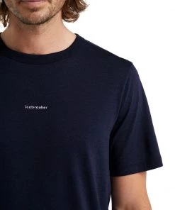 Icebreaker Merino Hybrid Central Mens T-Shirt Navy Blue -Cheap Icebreaker Shop 0a59lp401 4
