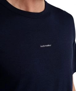 Icebreaker Merino Hybrid Central Mens T-Shirt Navy Blue -Cheap Icebreaker Shop 0a59lp401 5