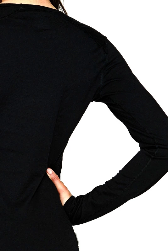Icebreaker Merino Womens Oasis Long Sleeve Shirt Scoop Black M 3 Icebreaker Merino Womens Oasis Long Sleeve Shirt Scoop Black M