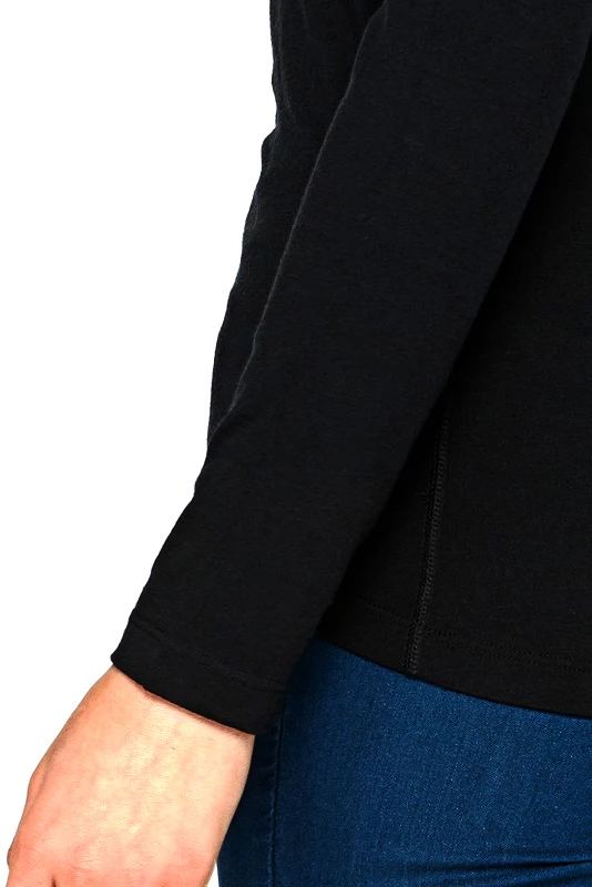 Icebreaker Merino Womens Oasis Long Sleeve Shirt Scoop Black M 4 Icebreaker Merino Womens Oasis Long Sleeve Shirt Scoop Black M - Image 2