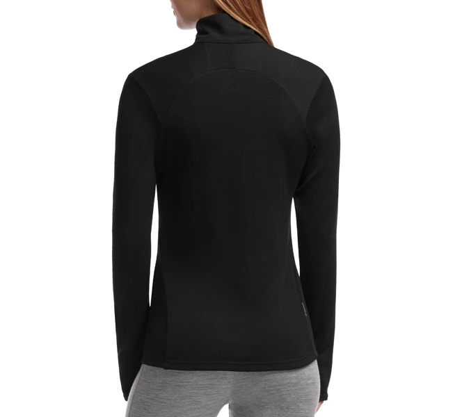 Icebreaker Womens Original Long Sleeve Half Zip Top Black 3 Icebreaker Womens Original Long Sleeve Half Zip Top Black