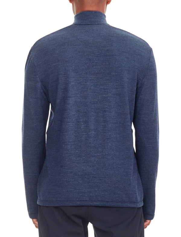 Icebreaker Mens Merino Original Long Sleeve Half Zip Shirt Fathom Heather 2XL 4 Icebreaker Mens Merino Original Long Sleeve Half Zip Shirt Fathom Heather 2XL - Image 2