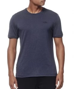 Icebreaker Mens Merino Tech Lite Short Sleeve Crewe Stealth 2XL