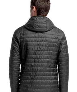 Icebreaker Mens MerinoLOFT Helix Hoodie Black Small