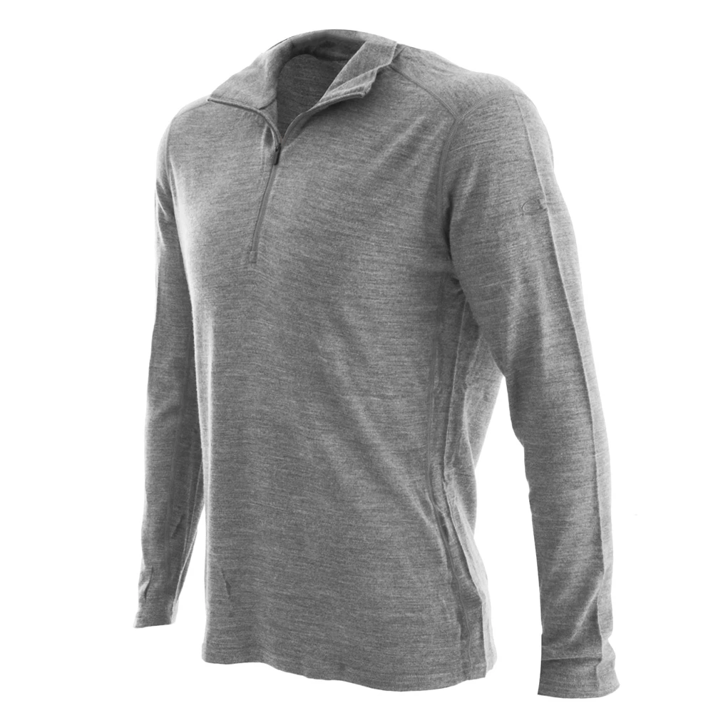 Icebreaker Mens Merino Tech Top Long Sleeve Half Zip Shirt Gritstone Heather M 6 Icebreaker Mens Merino Tech Top Long Sleeve Half Zip Shirt Gritstone Heather M - Image 4