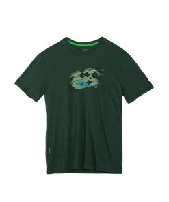 Icebreaker Mens Merino Tech Lite Short Sleeve Lost Lake Conifer XL