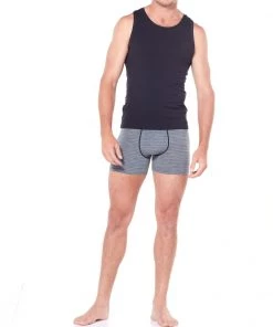 Icebreaker Merino Anatomica Mens Boxers Grey Stripe M -Cheap Icebreaker Shop 103029006 4 1 1