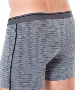Icebreaker Merino Anatomica Mens Boxers Grey Stripe M -Cheap Icebreaker Shop 103029006 5 1 1