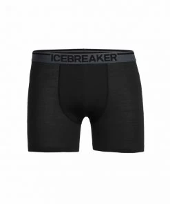 Icebreaker Mens Merino Anatomica Boxers Black/Monsoon XL