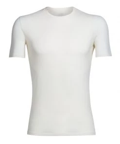 Icebreaker Mens Merino Anatomica Short Sleeve Crewe Snow
