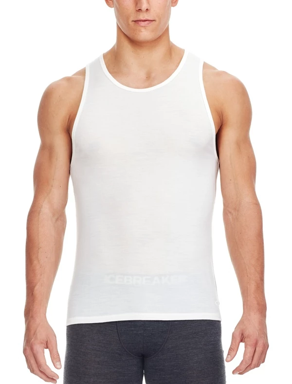 Icebreaker Mens Merino Anatomica Tank Snow 3 Icebreaker Mens Merino Anatomica Tank Snow