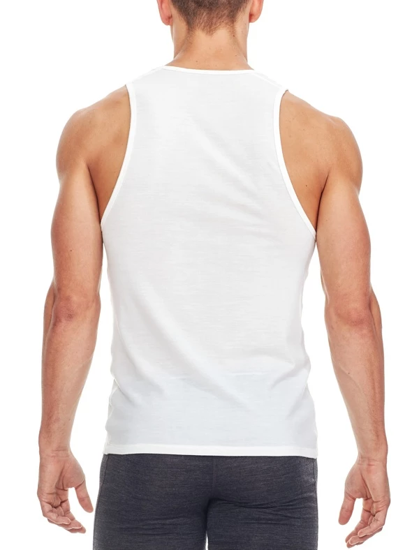 Icebreaker Mens Merino Anatomica Tank Snow 4 Icebreaker Mens Merino Anatomica Tank Snow - Image 2
