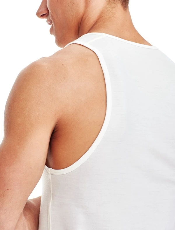 Icebreaker Mens Merino Anatomica Tank Snow 7 Icebreaker Mens Merino Anatomica Tank Snow - Image 5