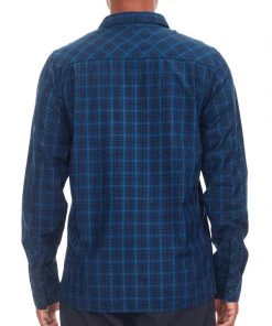 Icebreaker Mens Merino Departure II Long Sleeve Plaid Shirt Navy M -Cheap Icebreaker Shop 103036402 3 1
