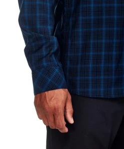 Icebreaker Mens Merino Departure II Long Sleeve Plaid Shirt Navy M -Cheap Icebreaker Shop 103036402 6