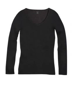 Icebreaker Womens Merino Siren Long Sleeve Shirt Sweetheart Black