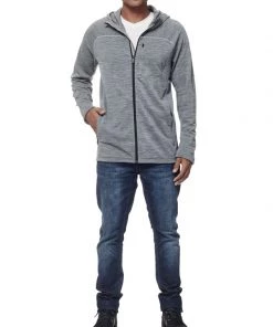 Icebreaker Mens Merino Mt Elliot Long Sleeve Hoodie Gritstone Heather/Black 2XL -Cheap Icebreaker Shop 103452002 4