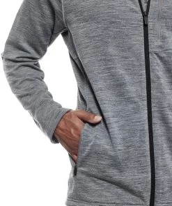 Icebreaker Mens Merino Mt Elliot Long Sleeve Hoodie Gritstone Heather/Black 2XL -Cheap Icebreaker Shop 103452002 5