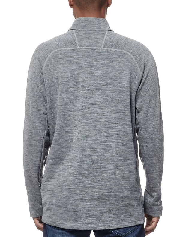 Icebreaker Mens Merino Mt Elliot Long Sleeve Zip Gritstone Heather/Black XL 4 Icebreaker Mens Merino Mt Elliot Long Sleeve Zip Gritstone Heather/Black XL - Image 2