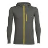 Icebreaker Mens Merino Descender Long Sleeve Zip Hoodie Kona/Sulfur L -Cheap Icebreaker Shop 103465301l