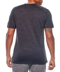 Icebreaker Merino Hybrid Sphere Mens T-Shirt Black Heather XL