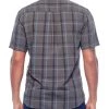 Icebreaker Mens Merino Hybrid Compass SS Shirt Metal/Monsoon Plaid L -Cheap Icebreaker Shop 103611002 3 1