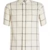Icebreaker Merino Hybrid Mens Collared Dress Shirt Plaid White Grey 2XL -Cheap Icebreaker Shop 103611103 1