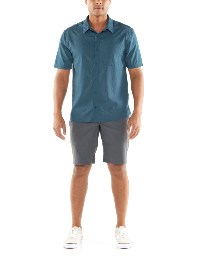 Icebreaker Merino Hybrid Compass Short Sleeve Mens T-Shirt Thunder/Timberwolf/Dobby L 4 Icebreaker Merino Hybrid Compass Short Sleeve Mens T-Shirt Thunder/Timberwolf/Dobby L - Image 2