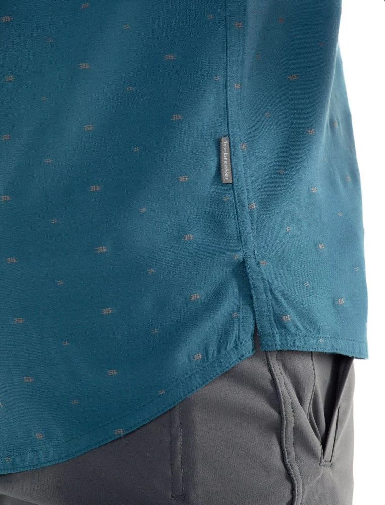 Icebreaker Merino Hybrid Compass Short Sleeve Mens T-Shirt Thunder/Timberwolf/Dobby XL 6 Icebreaker Merino Hybrid Compass Short Sleeve Mens T-Shirt Thunder/Timberwolf/Dobby XL - Image 4